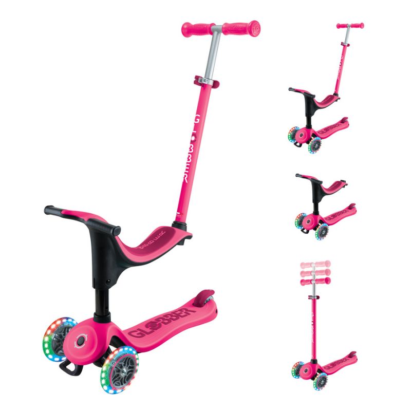 Scooter with seat GO•UP SPORTY LIGHTS (452-610-4 S) Accessories/Skating/Hulajnogi/Traditional/For kids/Globber Your Sports Performance
