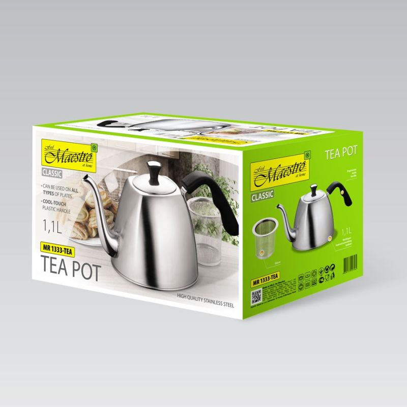 Steel teapot 1.1L MR-1333-Tea MAESTRO AGD - Produkty/Zaparzacze i kawiarki Your Sports Performance