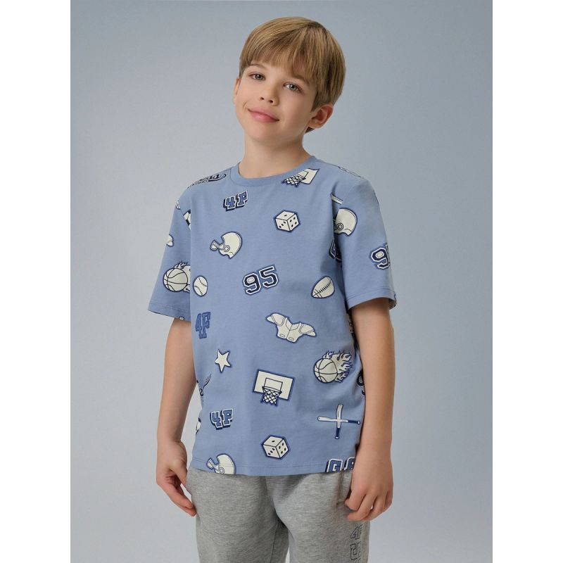 Boy's regular printed T-shirt 4F 4FJRSS26TTSHM3466-32A 4f