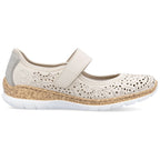 Rieker N4299-60 comfortable women's shoes with openwork velcro in beige To be categorized Your Sports Performance