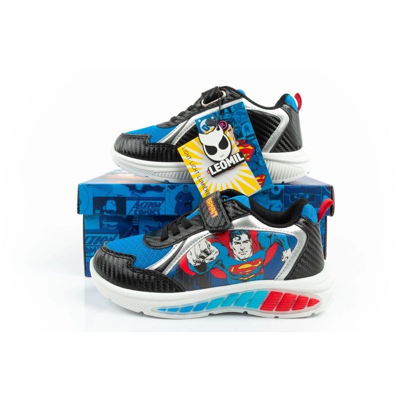 Leomil children's sports shoes sneakers for boys Superman LED In preparation Your Sports Performance