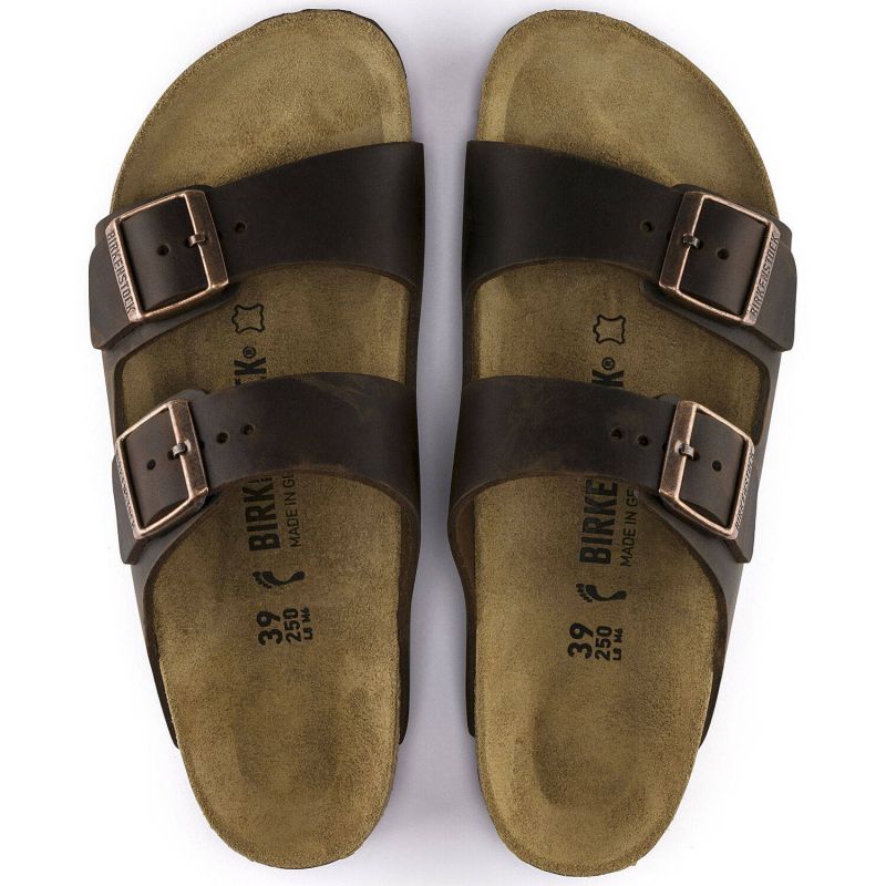 Women's/men's brown Birkenstock Arizona Nubuck Habana narrow flip-flops (52533) Footwear/Lifestyle/Birkenstock/Klapki/chodaki Birkenstock