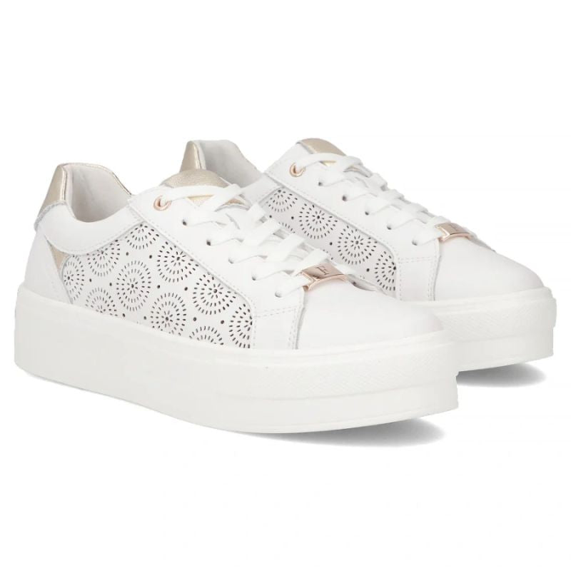 Filippo DP7668/26 white leather platform shoes Filippo