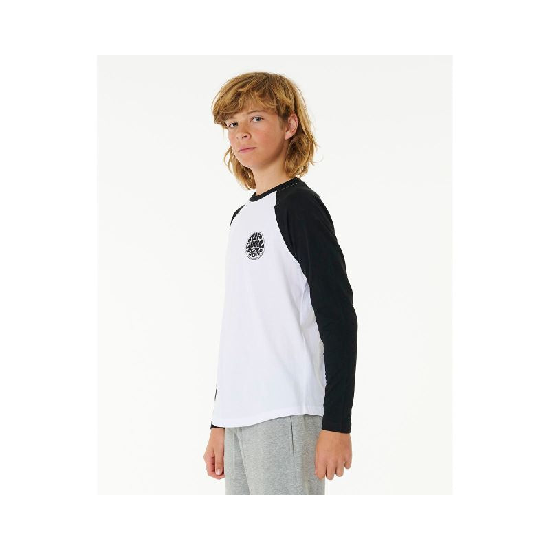 RIP CURL Wettie Icon Ls Tee -Boy White
