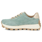 Leather platform sneakers in green Filippo DP7498