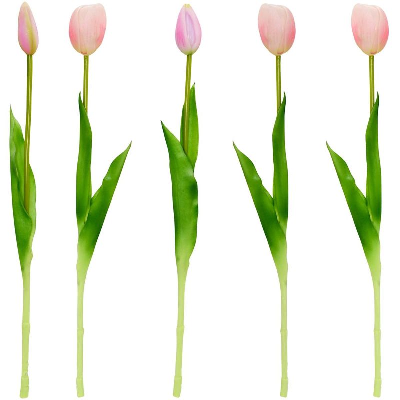 BOUQUET OF 5 LIGHT PINK TULIPS 39 CM LIKE LIFE SPRING DECORATION Home and Garden/Equipment Your Sports Performance