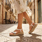 Women's white wedge sandals Artiker 58C0013