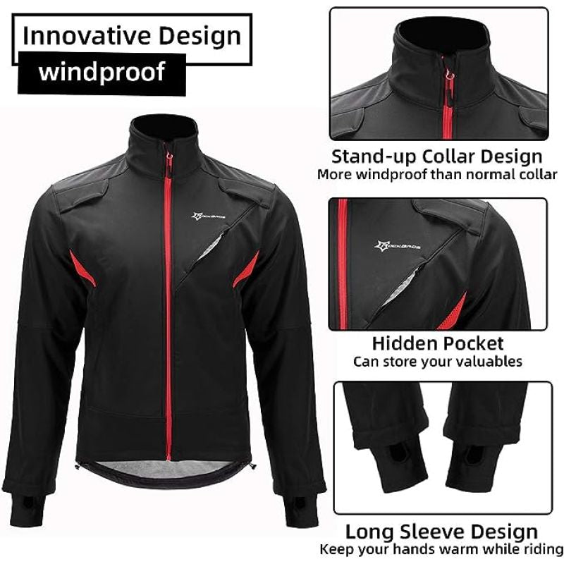 Rockbros Winter Cycling Jacket Black S Rockbros/Odzież Rowerowa/Kurtki Your Sports Performance