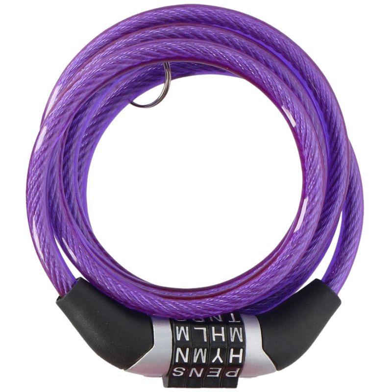 Dunlop spiral bicycle lock, combination 0.6x120 cm 1042688 Accessories/Bicycle/Akcesoria rowerowe Your Sports Performance