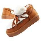 D.Franklin women's winter snow boots, fashionable fur lining, brown ankle boots D.Franklin