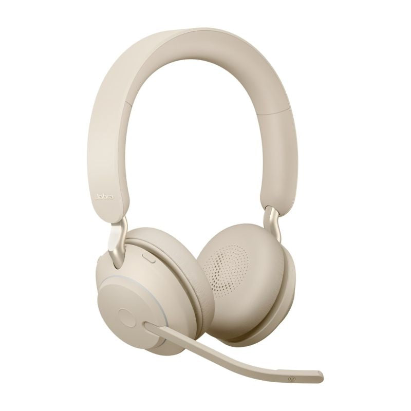 Jabra Evolve2 65 UC Stereo Link380c Wireless Over-Ear Headphones, Beige In preparation Your Sports Performance