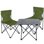 FOLDABLE TOURIST SET 3IN1 TABLE AND 2 CHAIRS GREEN ENERO CAMP Home and Garden/Garden Your Sports Performance