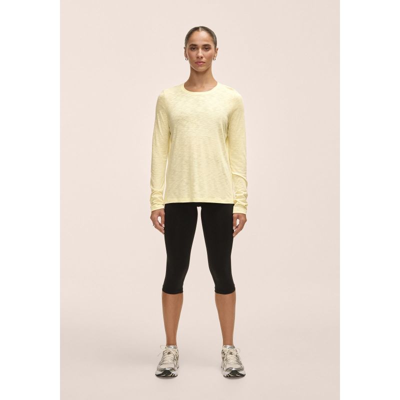 Casall Soft Texture Long Sleeve Women's Training T-Shirt Yellow