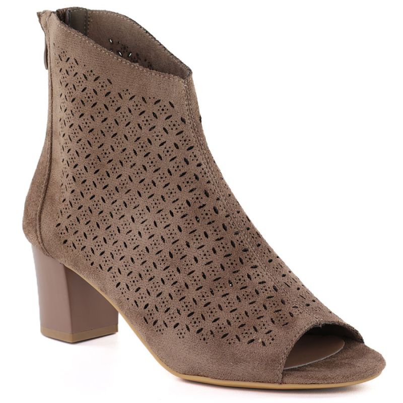 Women's open-toe brown ankle boots M.Daszyński MR1954-23 To be categorized Your Sports Performance