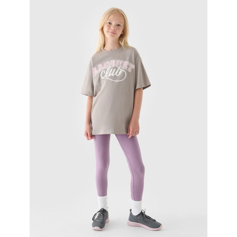 Girls' knitted leggings 4F Junior 4FJRAW24TTIGF239-51S *Kategoria tymczasowa Your Sports Performance