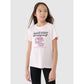 Girls' regular T-shirt with print 4F 4FJRSS25TTSHF2585-12S *Kategoria tymczasowa Your Sports Performance