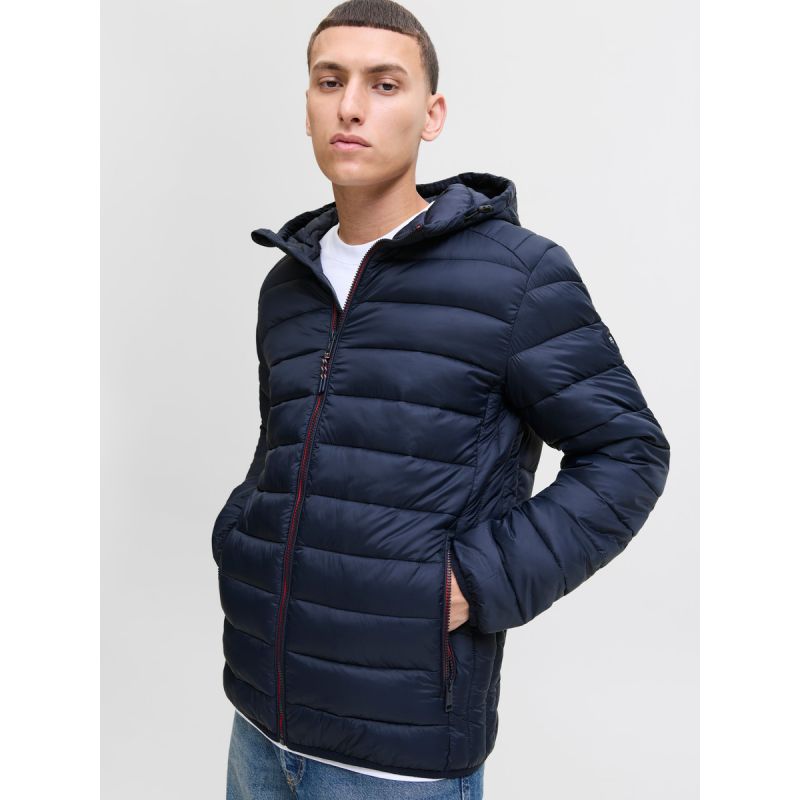 Jack&Jones men's down jacket JJEBRADLEY LIGHT PUFFER HOOD NOOS 12280970 SKY CAPTAIN In preparation Your Sports Performance
