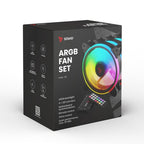 SAVIO SET OF 4 ARGB FANS 120 MM WITH CONTROLLER AND REMOTE CONTROL FAN-01 Chłodzenie/Chłodzenie - wentylatory Your Sports Performance