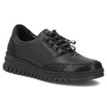 Women's leather half-notes on a wedge, black Filippo DP8102