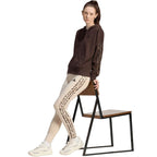 Women's adidas Seasonal Essentials Animal Print 3-Stripes Full-Zip Hooded Sweatshirt Brown KV9299