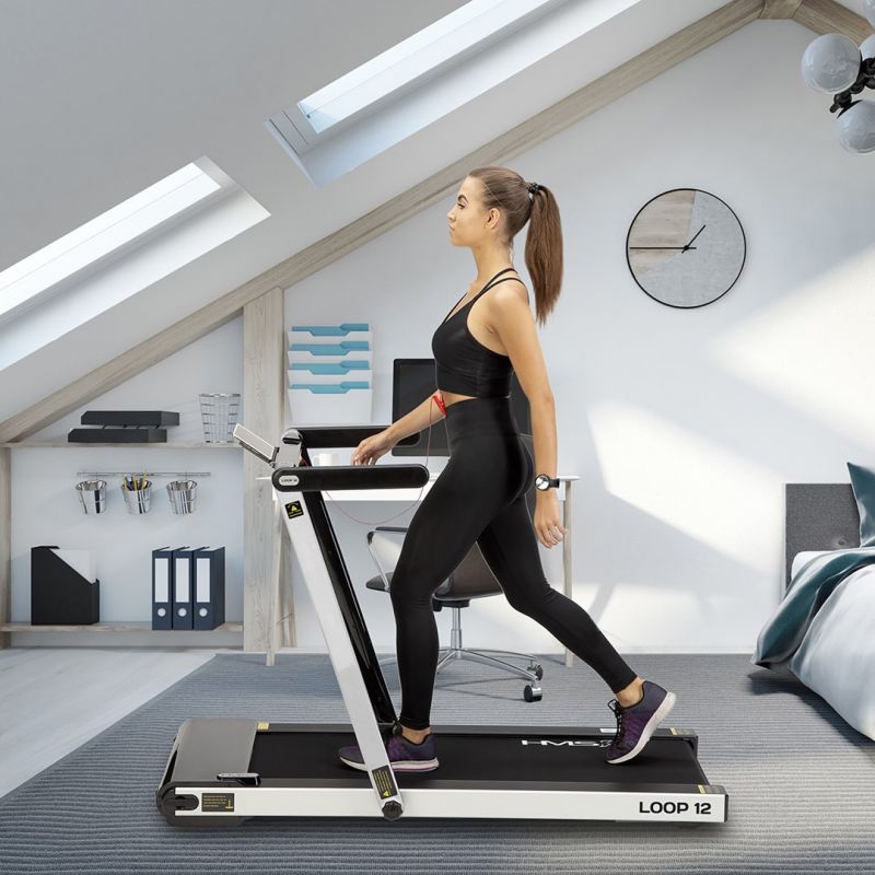 HMS LOOP12 MULTI Electric Treadmill with Desk 1-12 km/h, Gray In preparation Your Sports Performance