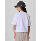 Girls' boxy T-shirt with print 4F 4FJKAW26TTSHF4426-10S