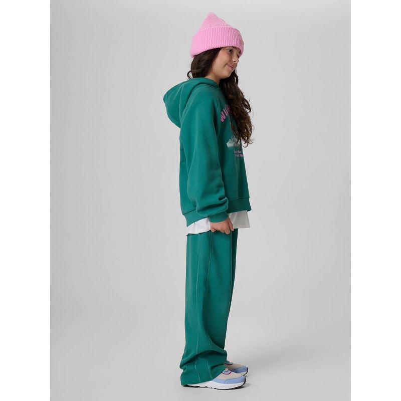 Girls' loose sweatshirt with hood 4F 4FJKAW26TSWSF3136-46S