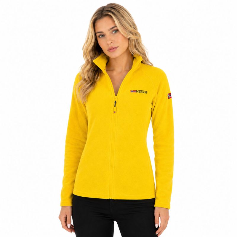 Geographical Norway TUG FZ MUSTARD DB LADY 268 Women's Fleece Jacket (WA1720F/GN-MUSTARD)