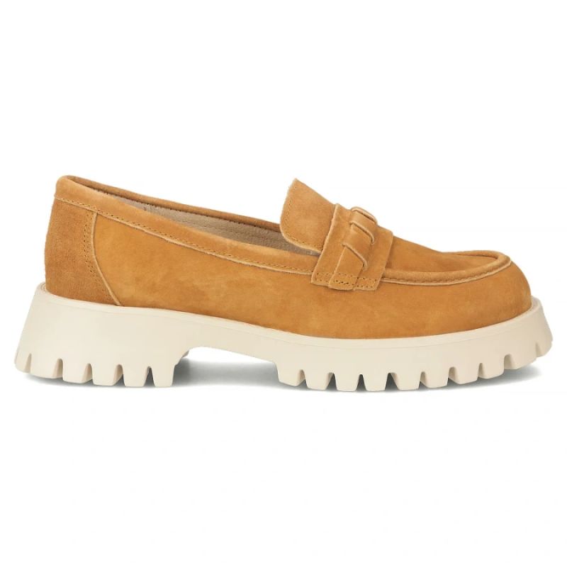 Women's leather suede brogues, camel, Filippo DP7554 Filippo