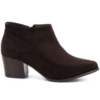 Short brown women's heeled ankle boots M.Daszyński MR2624-2