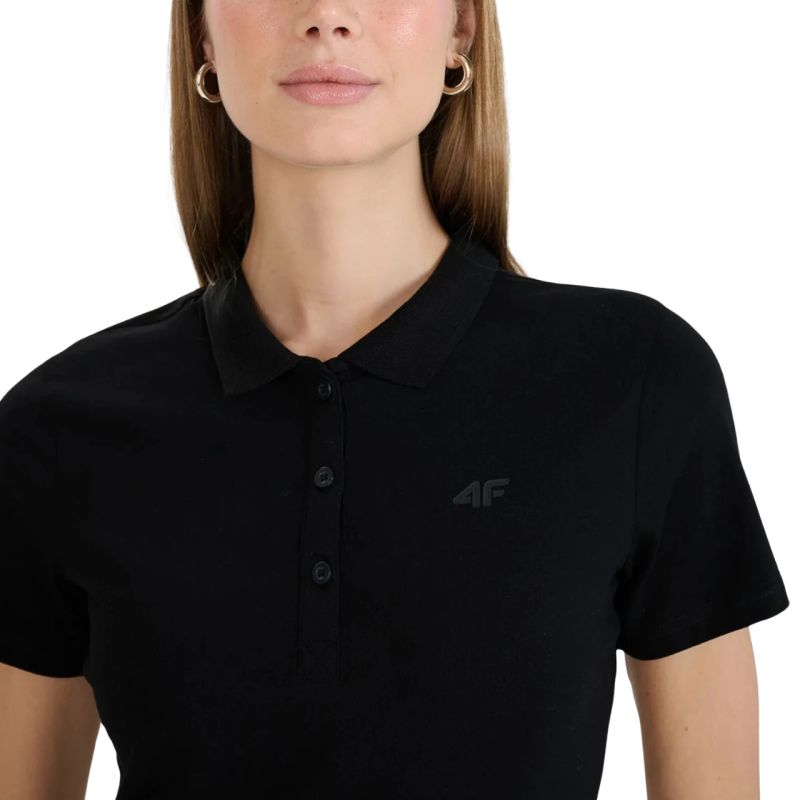 Women's polo shirt 4F F0768 deep black 4FWMM00TPTSF0768 20S