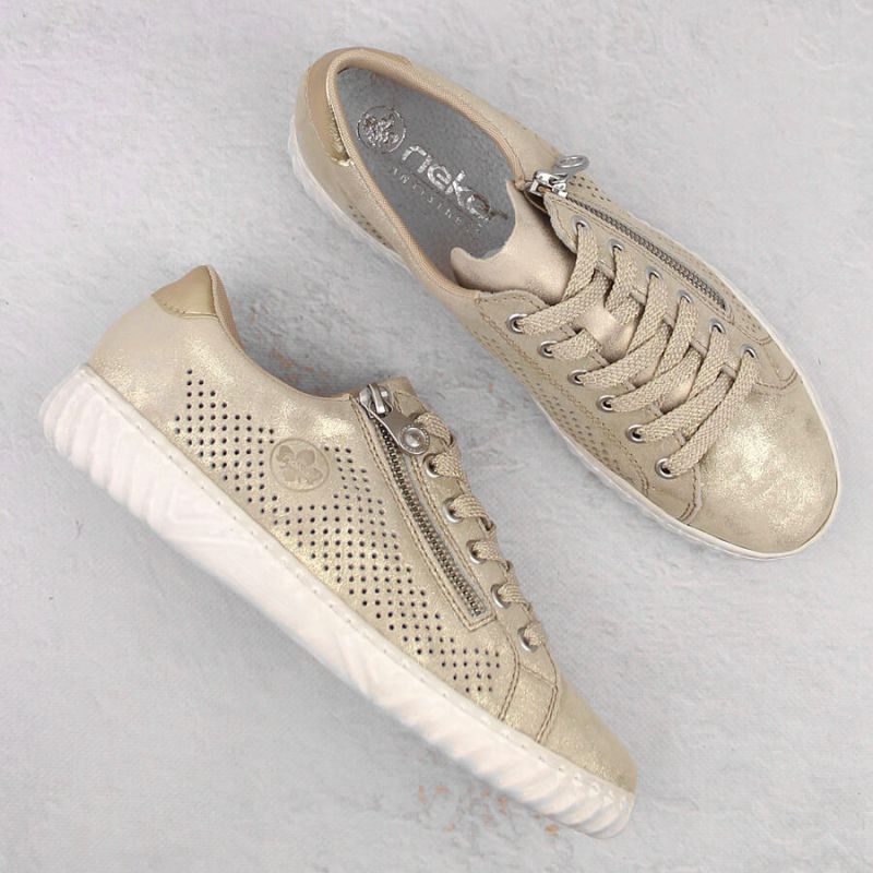 Comfortable leather shoes Rieker W RKR694, beige Footwear/Lifestyle/Rieker Your Sports Performance