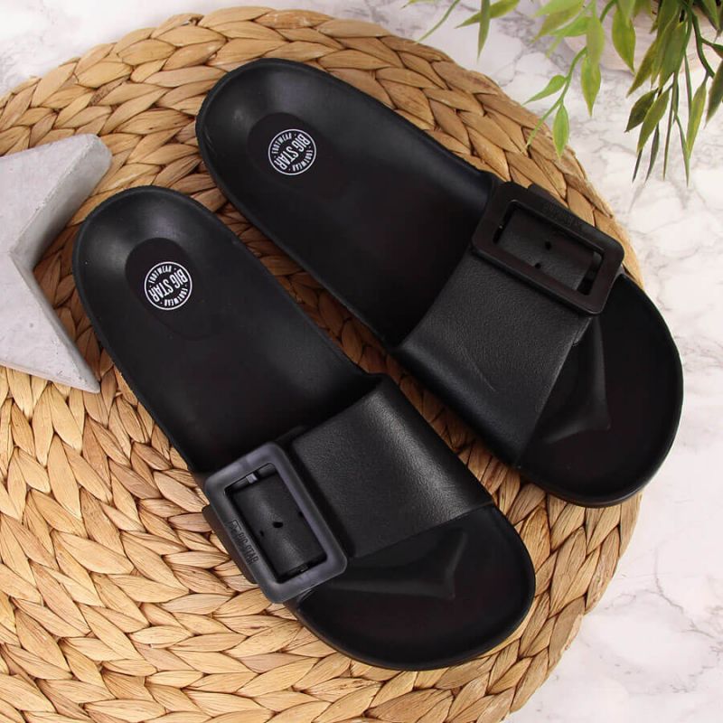 Black beach slippers Big Star W FF274A389 Footwear/Outdoor Your Sports Performance