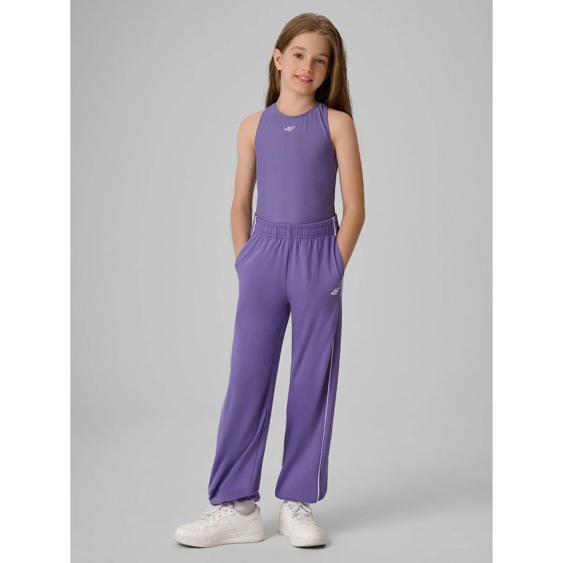 Girls' sports sweatpants 4F 4FJRSS26TTROF2019-51S