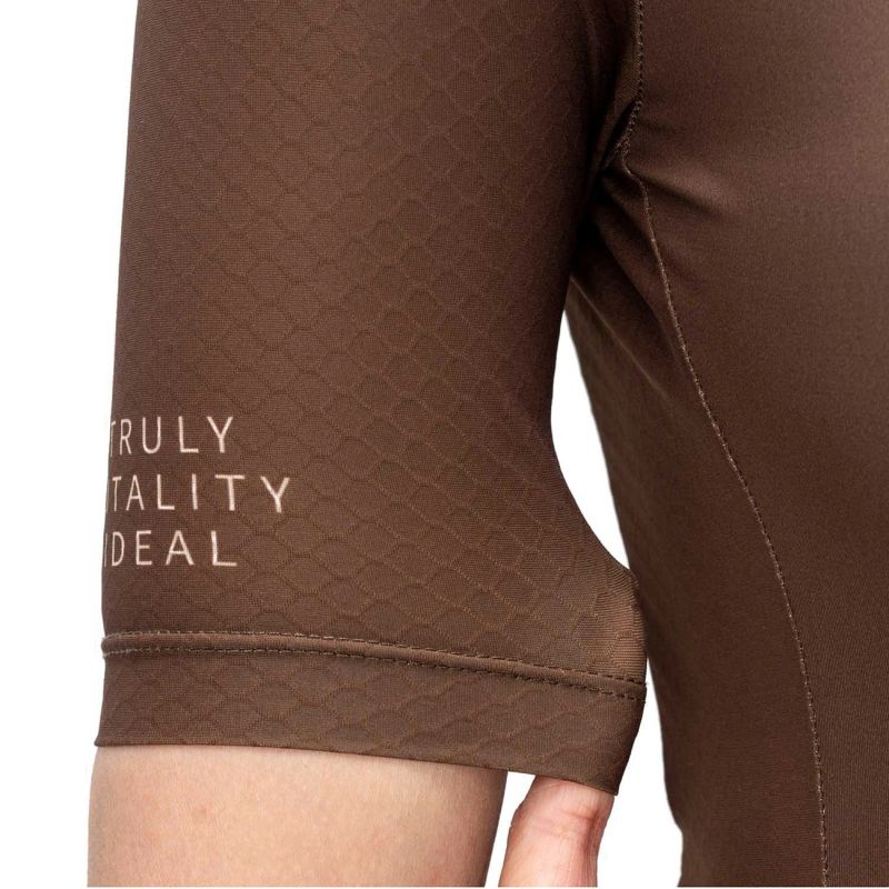 Rockbros 15110007003 TVI Women's Short Sleeve Cycling Jersey S - Brown
