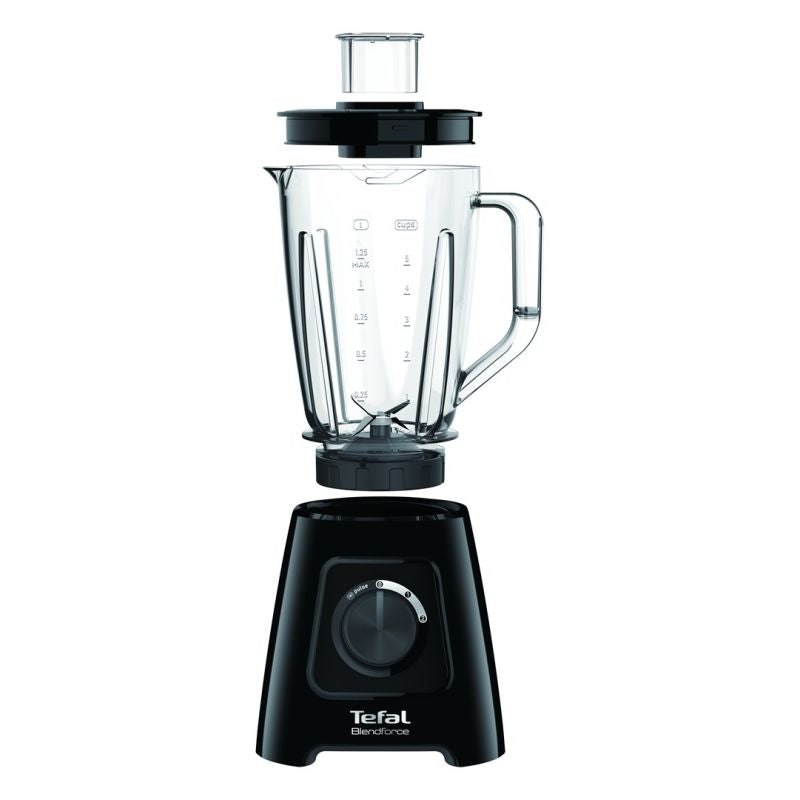 Tefal BlendForce II BL4208 blender 1.25 l Tabletop blender 600 W Black AGD - Produkty/Miksery / Blendery Your Sports Performance