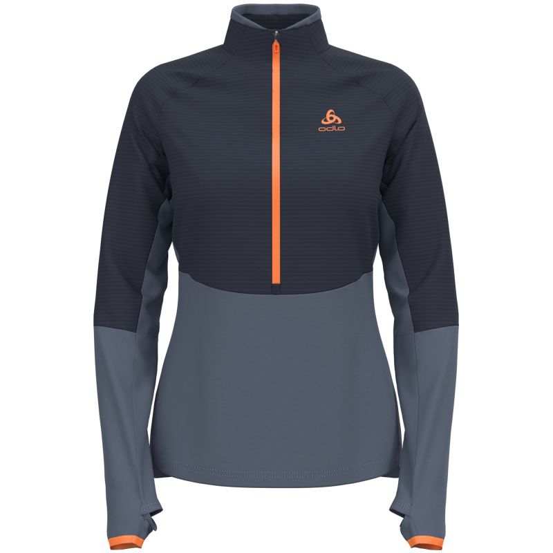 Women's ski mock-neck fleece Odlo DESCENT CW 200 SL navy blue