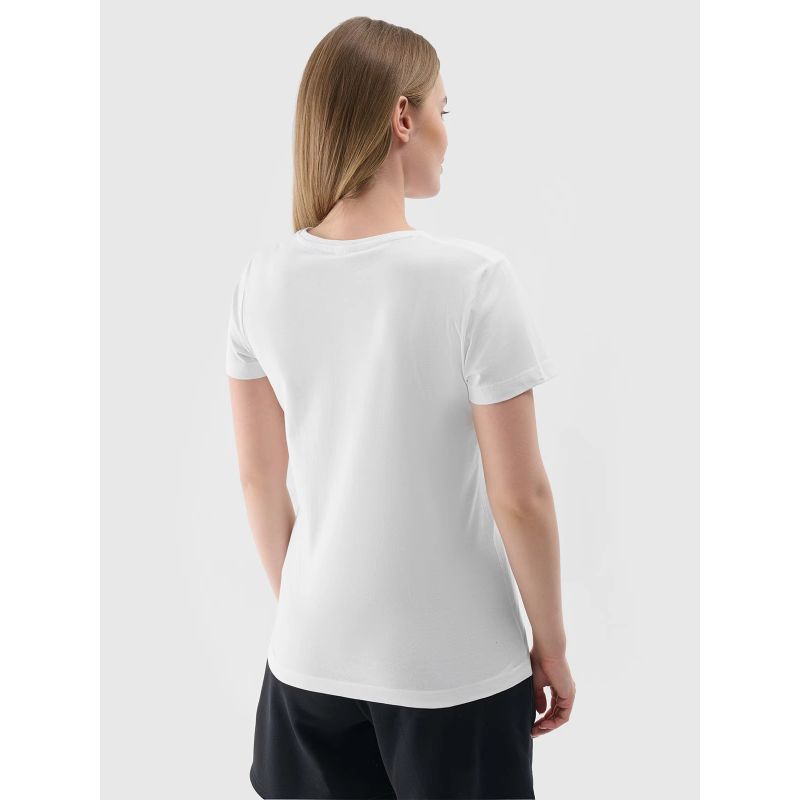 Women's slim T-shirt with print 4F 4FRSS24TTSHF2499-10S *Kategoria tymczasowa Your Sports Performance