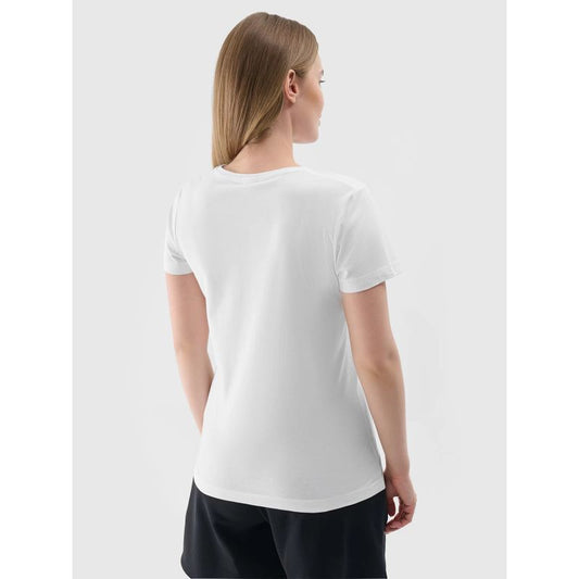 Women's slim T-shirt with print 4F 4FRSS24TTSHF2499-10S *Kategoria tymczasowa Your Sports Performance
