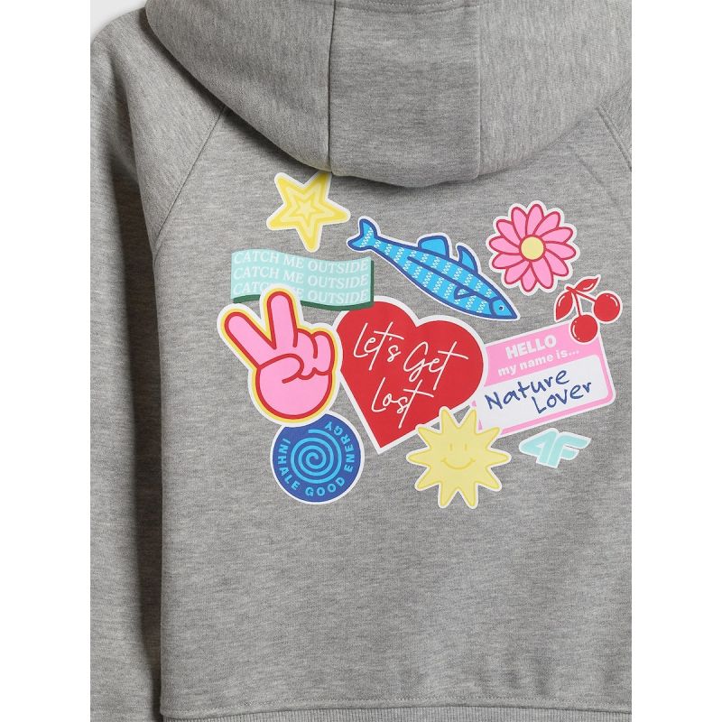 Girls’ Regular-Fit Hooded Sweatshirt 4F 4FJRSS26TSWSF2811-25M