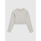 Women's training longsleeve crop top with cutout back 4F 4FRSS25TFLOF486-83S *Kategoria tymczasowa Your Sports Performance