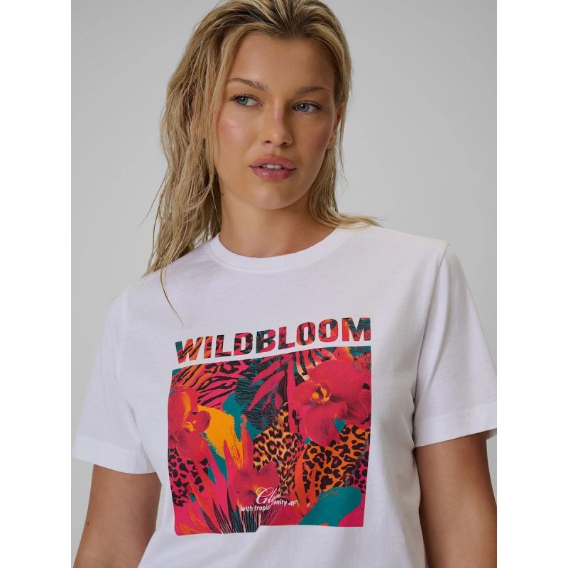 Women's regular printed T-shirt 4F 4FRSS26TTSHF4514-10S