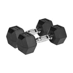 HEX 2x7 kg rubber-coated cast iron dumbbells REBEL ACTIVE To be categorized Your Sports Performance