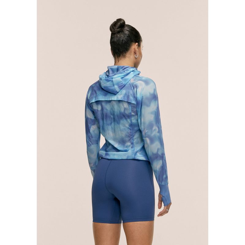 CASALL Breeze Printed Running Jacket for Women, Navy Blue