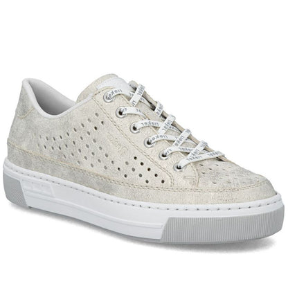 Women's comfortable, soft, beige openwork shoes Rieker L8849-60 Rieker