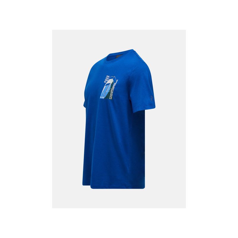 PEAK PERFORMANCE M Explore Graphic Tee Men's T-Shirt Blue