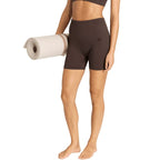 Women's adidas Workout Essentials Knit 4 Inch Leggings Brown KE5841