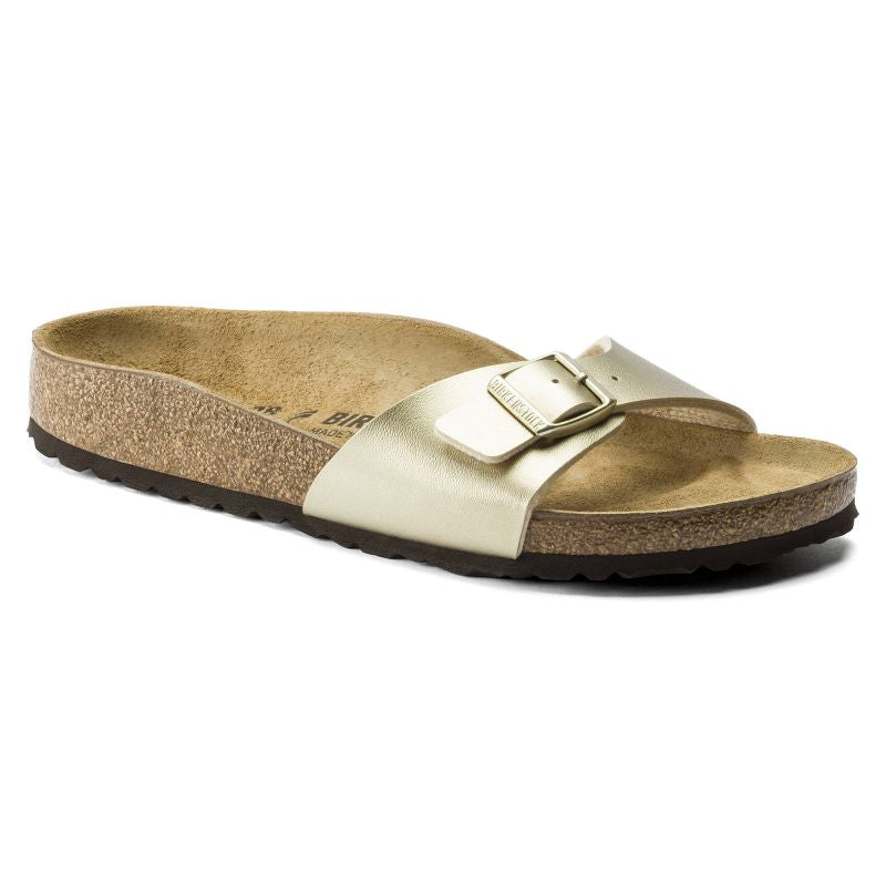 Birkenstock Madrid Birko-Flor Gold women's regular wide gold flip-flops (1016106) Footwear/Lifestyle/Brinkenstock/Klapki/chodaki Your Sports Performance