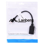 Lanberg AD-0003-BK adapter (Mini DisplayPort M - DisplayPort F; 0.10m; black) Kable i adaptery/Adaptery, przejściówki Your Sports Performance
