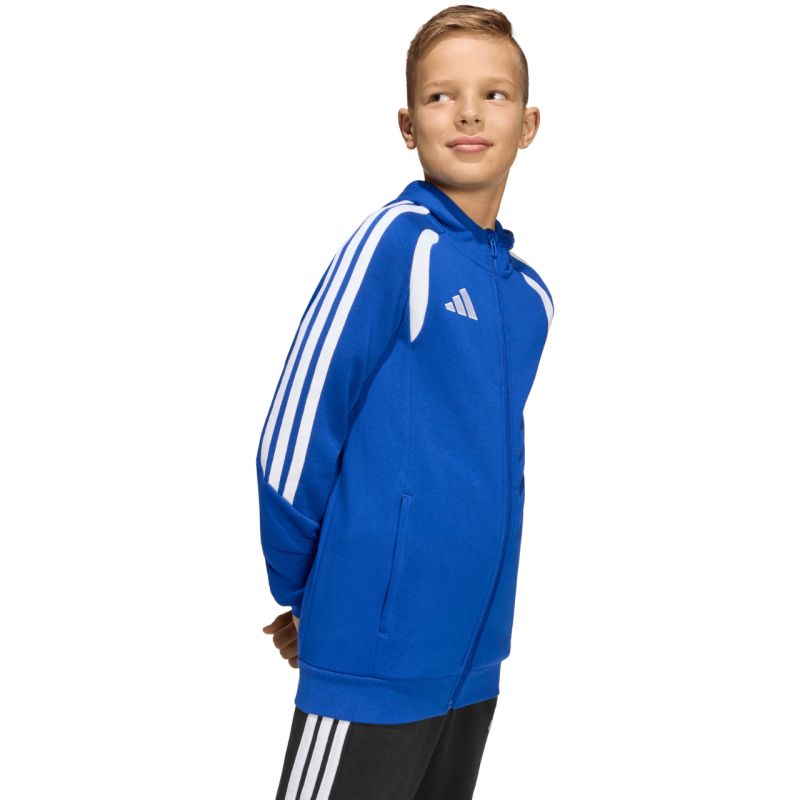 adidas Tiro 26 League Sweat Full Zip Hoodie for Kids Blue KF9102